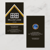 顕著なレンガ壁の金ゴールドの住宅建築業者の建築 名刺 (正面/裏面)