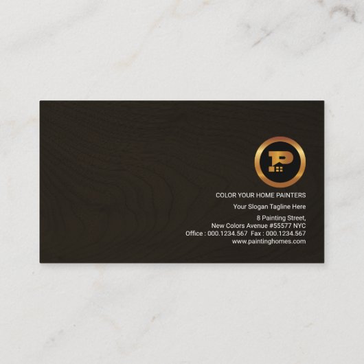 顕著な多彩の家の木製の穀物ペインター 名刺 (裏面)