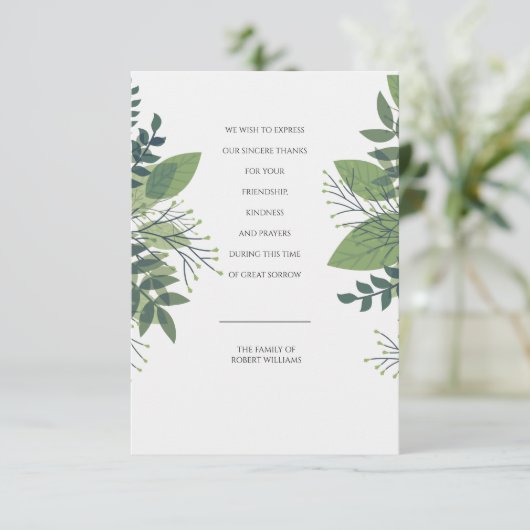 顕著な群葉の葬式のサンキューカード サンキューカード (スタンド正面)