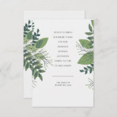 顕著な群葉の葬式のサンキューカード サンキューカード (正面/裏面)