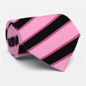 顕著な黒く、ピンクの対角線のストライプなカスタム ネクタイ (ロール)