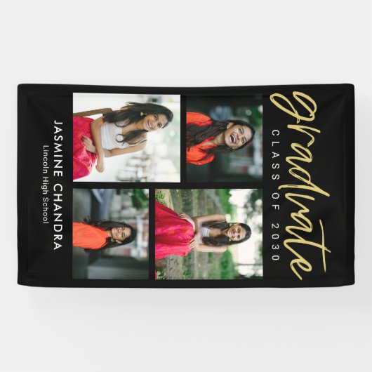 顕著にカッコいい編集可能なカラー卒業バナー 横断幕 (横)