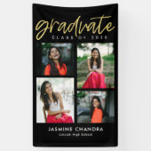 顕著にカッコいい編集可能なカラー卒業バナー 横断幕 (縦)