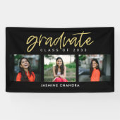 顕著にカッコいい編集可能なカラー卒業バナー 横断幕 (横)