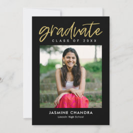 顕著にクール編集可能なカラーの卒業招待状 招待状