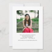 顕著にクール編集可能なカラーの卒業招待状 招待状 (裏面)