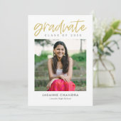 顕著にクール編集可能なカラーの卒業招待状 招待状 (スタンド正面)