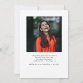 顕著にクール編集可能なカラーの卒業招待状 招待状 (裏面)