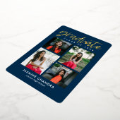 顕著カッコいいな箔卒業編集可能カラーフォイルI 箔招待状 (回転した状態)