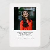 顕著カッコいいな箔卒業編集可能カラーフォイルI 箔招待状 (裏面)