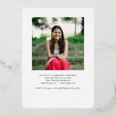 顕著カッコいいな箔卒業編集可能カラーフォイルI 箔招待状 (裏面)