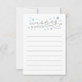 願いとアドバイス スターベイビーシャワー ゲーム カード 青