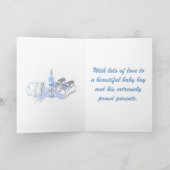 願いに洗礼を施している男の子 カード (内部)