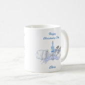 願いに洗礼を施している男の子 コーヒーマグカップ (正面右)