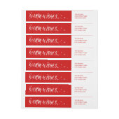 願いのラップアラウンドの休日の宛名ラベルを暖めて下さい ラップアラウンドラベル (シート)