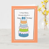 願いのレイヤー85thまたは任意の年齢誕生日 カード (黄色い花)