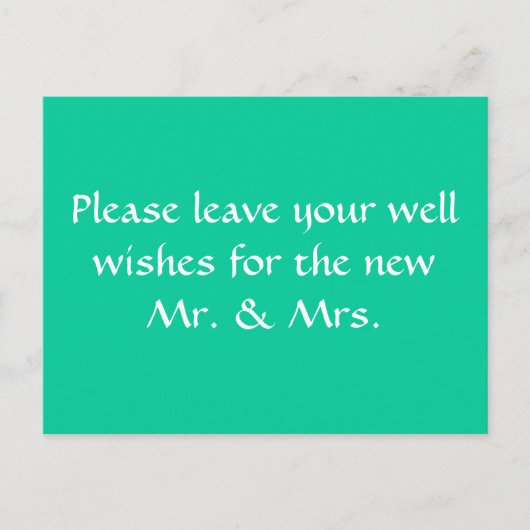 願いの井戸の看板 ポストカード (正面)