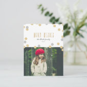 願いの休日の写真の郵便はがきを暖めて下さい シーズンポストカード (スタンド正面)