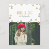 願いの休日の写真の郵便はがきを暖めて下さい シーズンポストカード (正面)