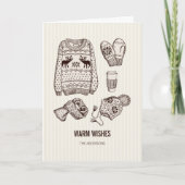 願いの休日の要素の挨拶状を暖めて下さい シーズンカード (正面)