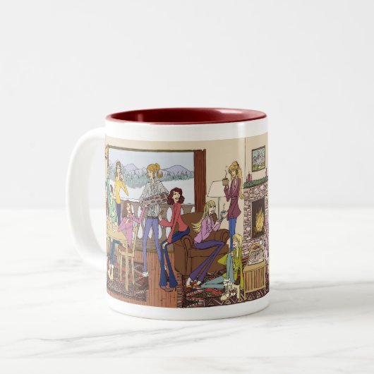 願いの小屋のマグを暖めて下さい ツートーンマグカップ (正面左)