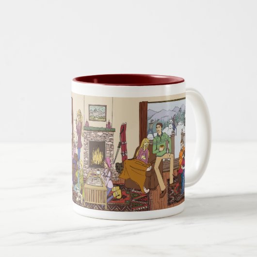 願いの小屋のマグを暖めて下さい ツートーンマグカップ (正面右)