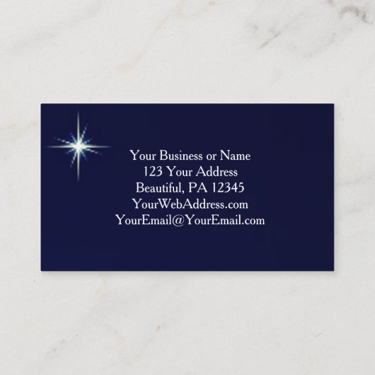 願いの神，ローマ人への手紙第15章13節 名刺 (裏面)