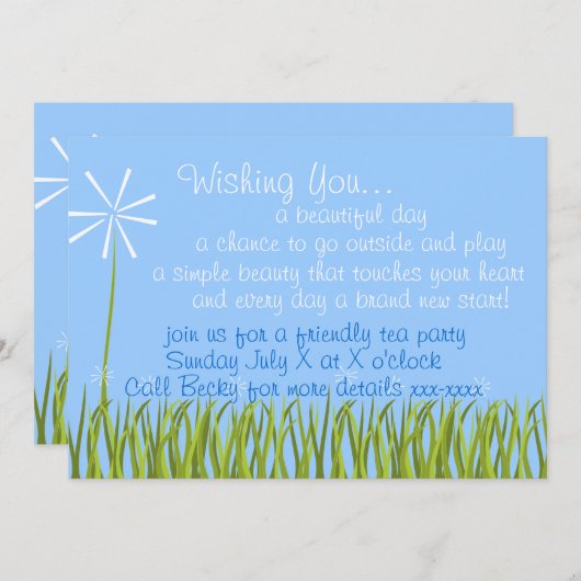 願いの花 招待状 (正面/裏面)