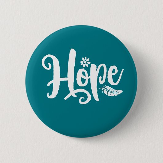 願いの草書 缶バッジ (正面)