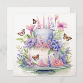 願いの開花:魅惑された庭園の誕生日カード (正面/裏面)