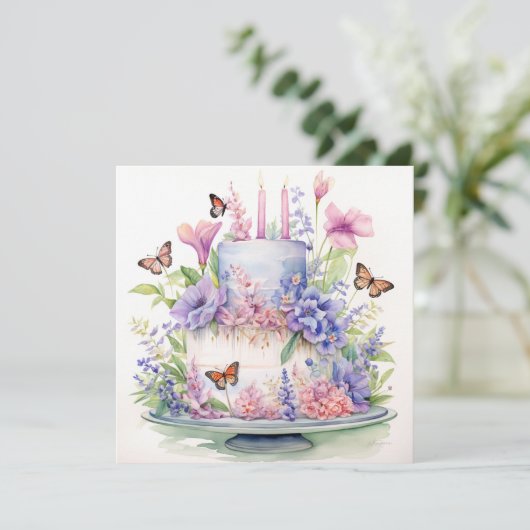願いの開花：魅惑された庭園の誕生日カード (スタンド正面)