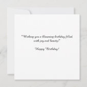 願いの開花：魅惑された庭園の誕生日カード (裏面)