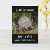 願いのDandylyonのバースデー・カードを作って下さい カード (黄色い花)