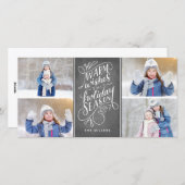 願いをこの休日の手によって文字を入れられる4写真暖めて下さい シーズンカード (正面/裏面)