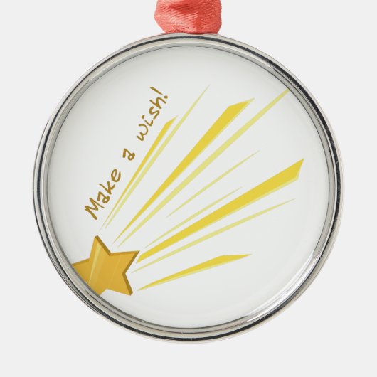 願いを作って下さい メタルオーナメント (正面)
