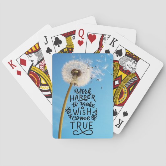 願いを叶えるために努力す来る トランプ (裏面)