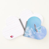願いを叶えるタンポポと蝶のデザインノート ノートブック (内部)