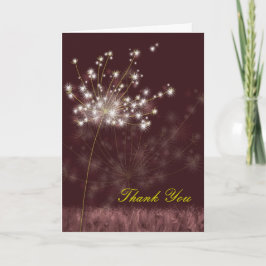 願いを叶えるタンポポのウェディング サンクス サンキューカード