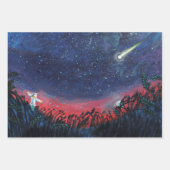 願いを叶える射撃、 発砲スターイラストレーション ラッピングペーパーシート (正面2)