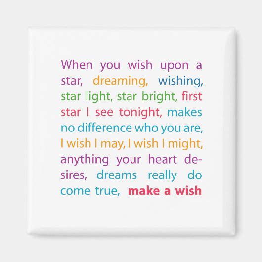 願いを叶える マグネット (正面)