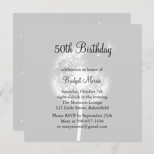 願いを叶える 招待状 (正面/裏面)