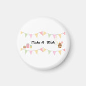 願いを叶える – 誕生日パーティーBann マグネット (正面)