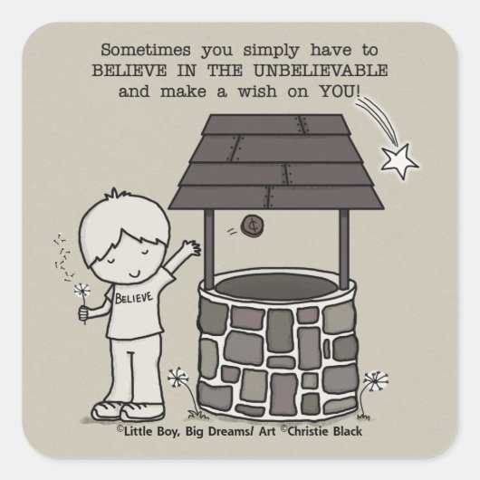 願いを叶えろ! スクエアシール (正面)