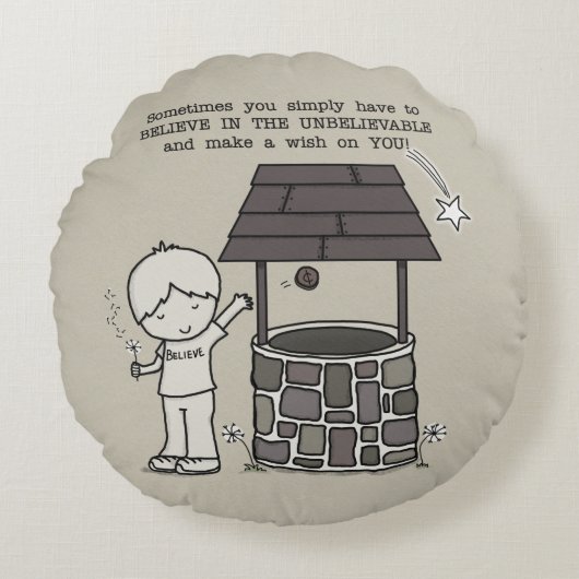 願いを叶えろ！ ラウンドクッション (正面)