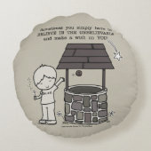 願いを叶えろ！ ラウンドクッション (裏面)