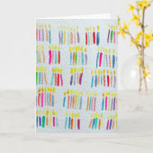 願いを叶えろ！誕生日キャンドルカード カード (黄色い花)