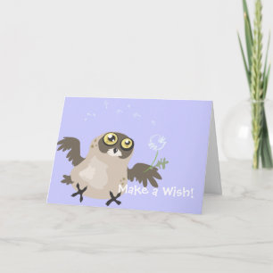 願いを叶えろ!Owl Greeting Card カード