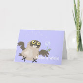 願いを叶えろ！Owl Greeting Card カード (正面)