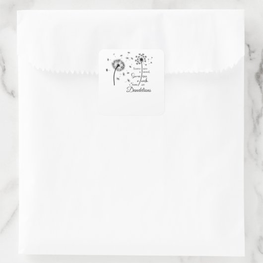 願いを見る人もいれば、タンポポを見る人もいる スクエアシール (バッグ)