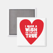 願いを込めたラブハート マグネット (正面/裏面)